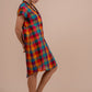 Madras Checks Asymmetrical Dress