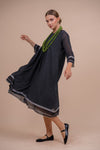 Black Checkered Jamdani Dress
