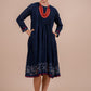 Indigo Heirloom Jamdani Dress