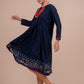 Indigo Heirloom Jamdani Dress