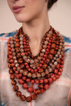 Iris Necklace - Upcycled Silk Beads