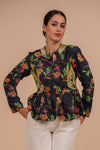 Vintage Kantha Peplum Jacket