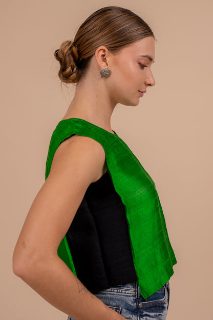 Dupion Silk Crop Top