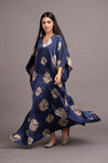 Satin Silk Gol Bandhni Kaftan