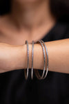 Vintage Silver Design Bangle (Thin)