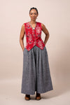 Ikat Waist Coat Top