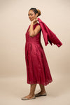 Tussar Silk Pleat Dress | Jacket