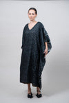 Tussar Silk Bandhni Lehriya Kaftan