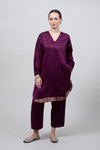 Dupion Silk Purple Tunic