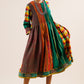Riya - Cotton Silk Upcycled Saree Dress