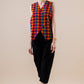 Checkered Waist Coat Top