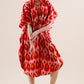Ikat Buttoned Kaftan (Free Size)