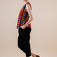 Checkered Waist Coat Top