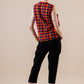 Checkered Waist Coat Top