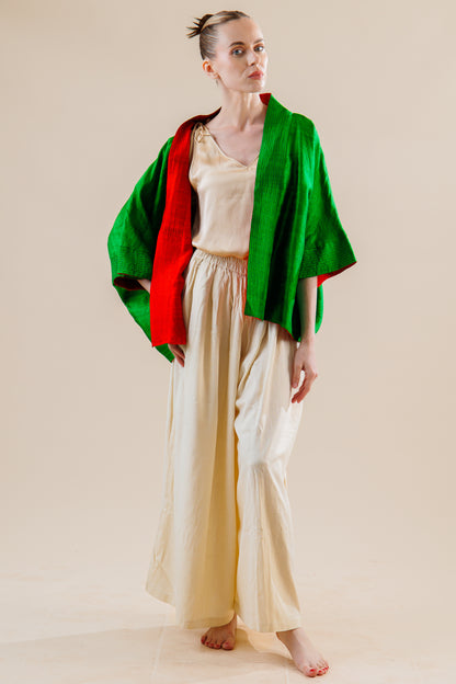 Dupion Silk (Reversible) Short Jacket