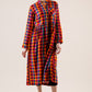 Checkered Button Shirt Dress