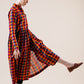 Checkered Button Shirt Dress