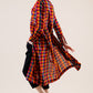 Checkered Button Shirt Dress