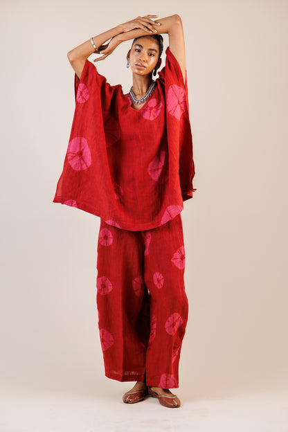 Bandhni Gol Poncho Top (Free Size)