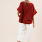 Kantha Cotton Box Top Maroon