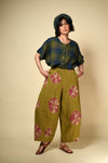 Bandhni Gol Linen Pants