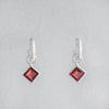 Garnet Huggie Earrings