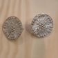 Vintage Silver Round Earrings