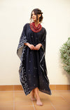 Heirloom Jamdani Kaftan - Black