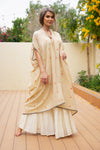 Jamdani Dune Robe - Beige