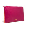 Leather Envelope Pouch - Magenta| Orange