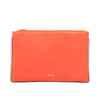 Leather Envelope Pouch - Orange | Caramel