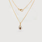 Crystal | Garnet Doublet Necklace
