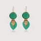 Verdant Drop Gold Plated Silver Earrings