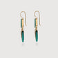 Verdant Drop Gold Plated Silver Earrings