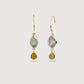 Rough Aquamarine | Tourmaline Earrings