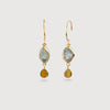 Rough Aquamarine | Tourmaline Earrings