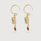 Rough Aquamarine | Tourmaline Earrings