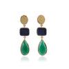 Lapis | Green Onyx Earrings