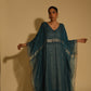 Hand Woven Linen Kaftan - Indigo