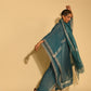 Hand Woven Linen Kaftan - Indigo