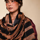 Habutai Silk Scarf - Black | Maroon