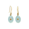 Aqua Chalcedony Wire Earrings