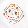 Smokey Quartz | Coral Bead Long Necklace