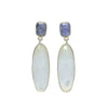 Tanzanite | Quartz Doublet Earrings