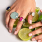 Heptagon Labradorite Ring