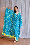 Itajime Silk Kaftan - Neon