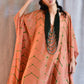 Itajime Silk Kaftan - Coral