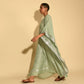 Hand Woven Linen Kaftan - Mint | Silver