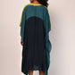 Itajime Silk Kaftan - Orbital Teal | Blue
