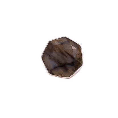 Heptagon Labradorite Ring